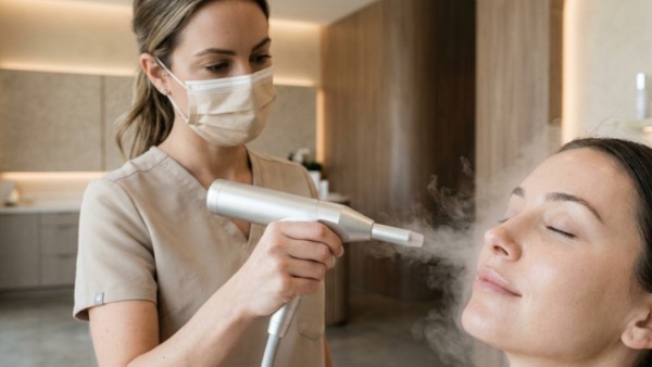 Localized cryotherapy and thermal rejuvenation facial treatment at Glow Clinics in San Jose, California