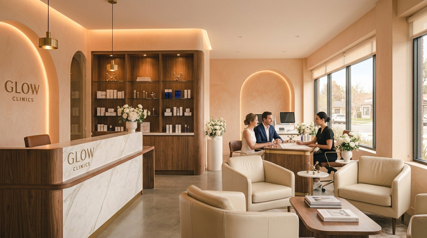 Glow Clinics luxury medical spa facility and comprehensive service menu in Willow Glen San Jose